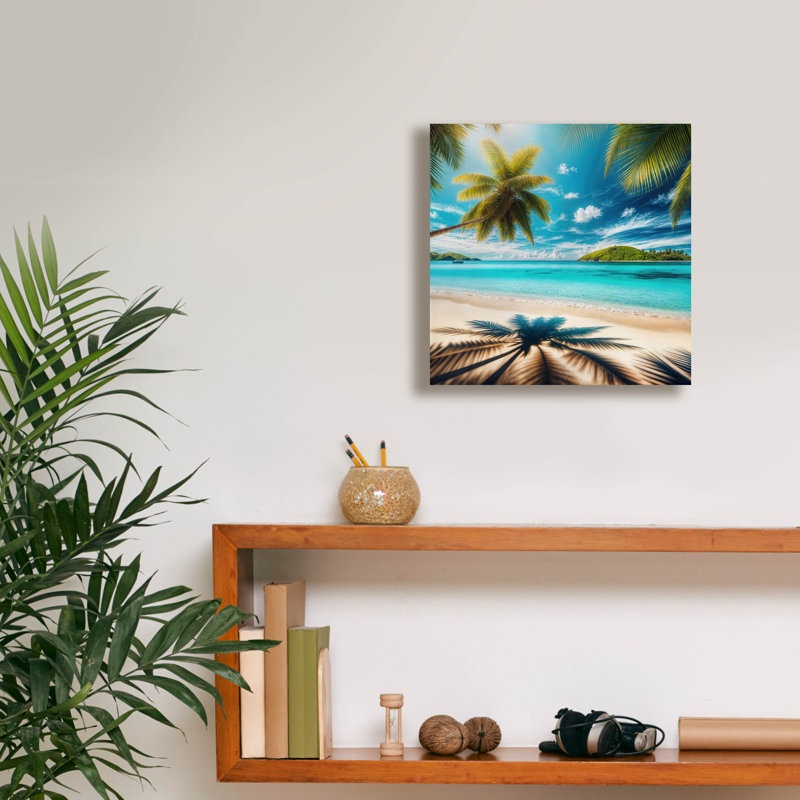 Toile épique Graffiti «Paradise Beach 4» par Rey Klimt, 12 po x 12 po