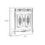 Banc de rangement en bois manufacturé brun