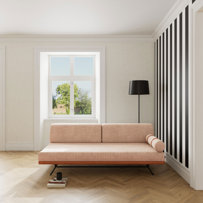 Elsmere 81'' Convertible Sofa - Cream Upholstered