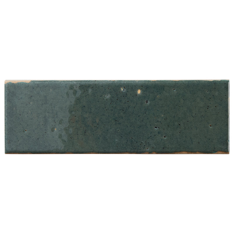 Essa 1.96 in. x 5.9 in. Glossy Porcelain Tile, Brick Green