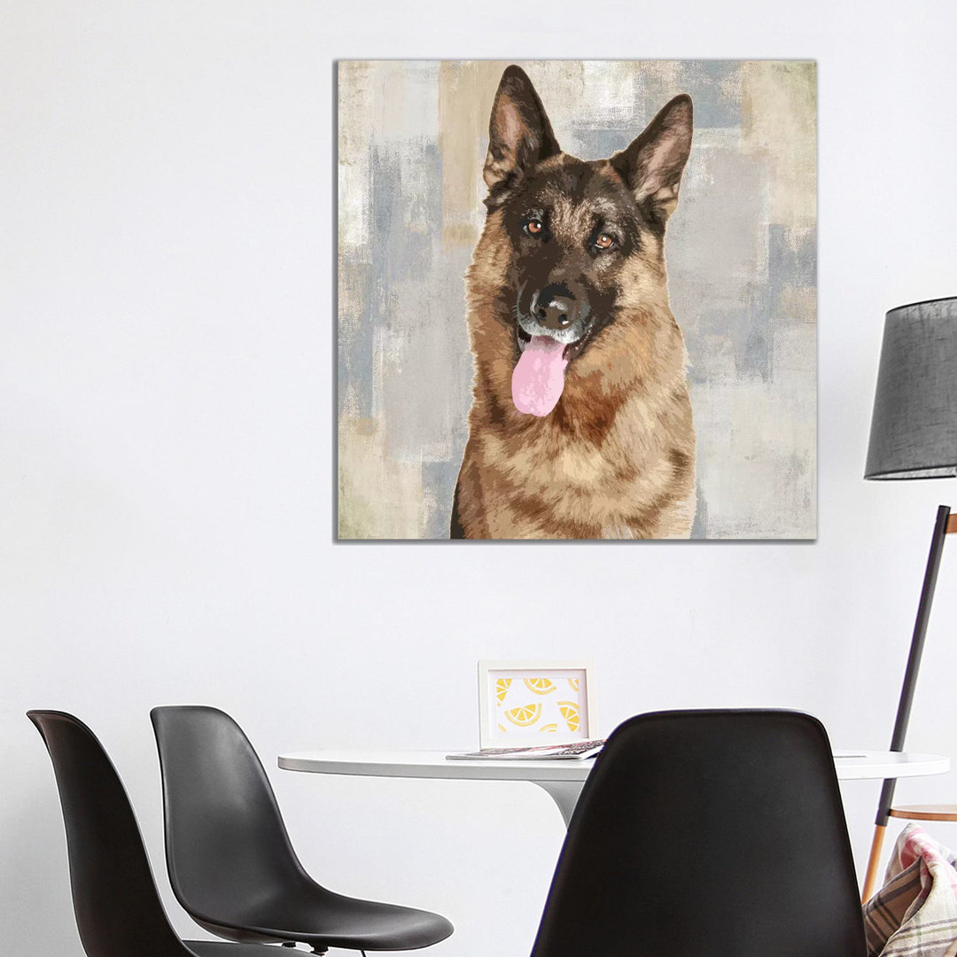 German Shepherd by Keri Rodgers - Wrapped Canvas Print