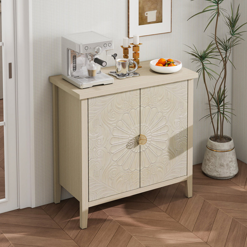 Armoire de rangement à 2 portes avec tablette réglable pour le salon, la salle à manger et la cuisine