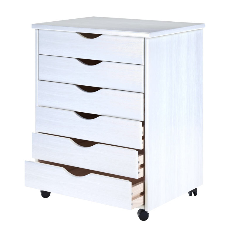Denira 6 Drawer Storage Drawer, White