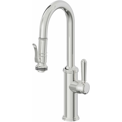 Davoli Pull-Down Prep/Bar Faucet with Squeeze Sprayer