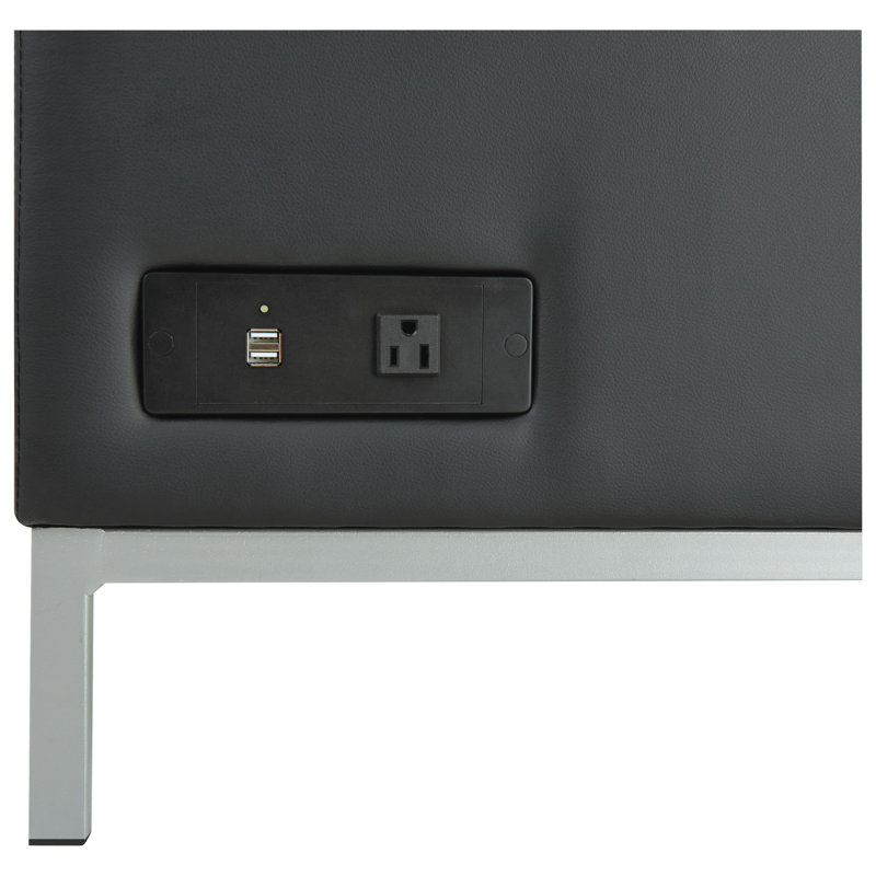 Vinyl 26.38'' Reception Loveseat