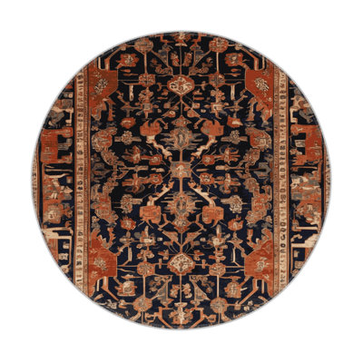 Tapis d'intérieur et d'extérieur brun Persian