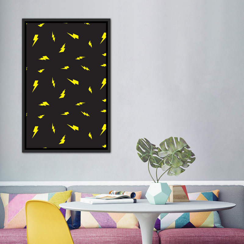 «Little Rock II» par Lisa White boutons - impression d'art graphique, H 60 po x l 40po x P 1,5 po, Toile avec cadre noir
