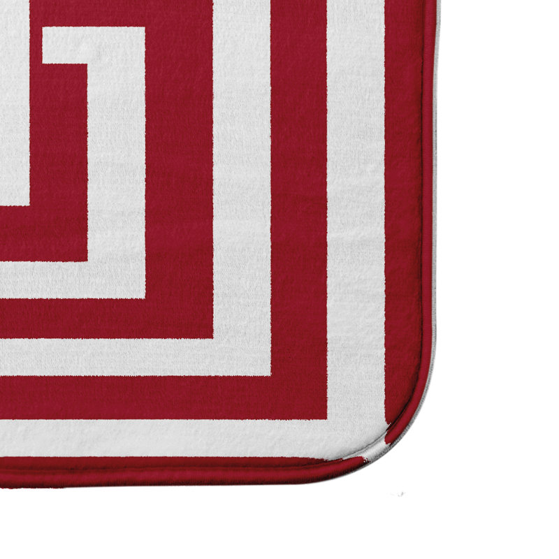Elise Non-Slip Bath Mat, 21" W x 34" L, Red