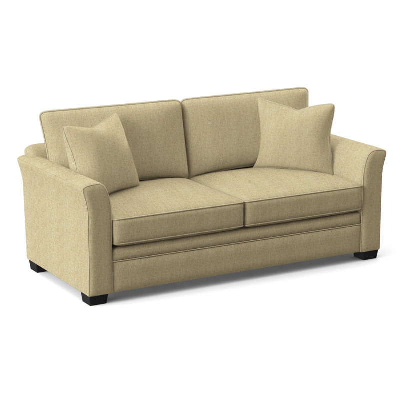 Bridgeport Upholstered 85'' Sofa, Black Finish, Fantail Blue; 0569-66