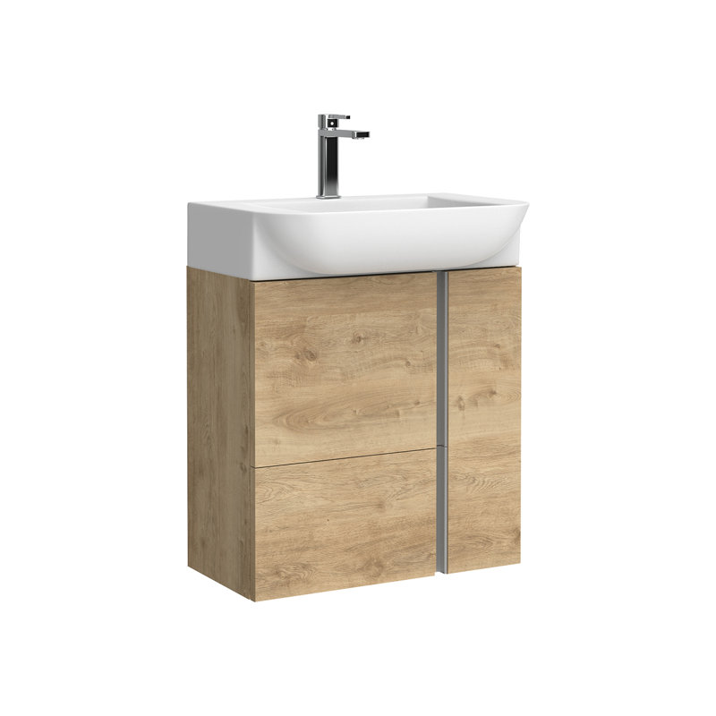 Camilia 21.7'' W Single Vanity, Natural Oak