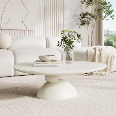 Lucky Stone-Shaped Oval Coffee Table
