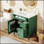 Meuble-lavabo moderne de 30 po avec lavabo supérieur, rangement spacieux et tiroirs à fermeture en douceur pour une fonctionnalité accrue-927896888