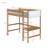 Ayrah Kids Twin Solid Wood Loft Bed with Desk and Teddy Fleece Fabric Headboard & Footboard