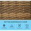 Tall Curved Backrest Chair,Patio Adirondack Chair With Rattan Wicker, Soft Cushions-2117067748-2117067290