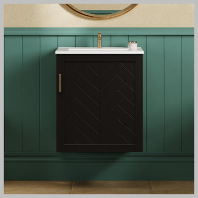 Armoire de salle de bain murale 20 "avec armoire latérale combinée, armoire de salle de bain avec porte à fermeture douce, meuble-lavabo moderne avec lavabo