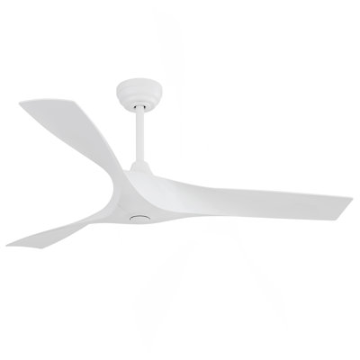 52 Inch Ceiling Fan Without Light, With Remote Control 6 Speed Quiet Reversible DC Motor