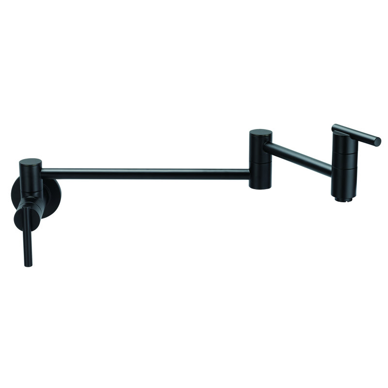 Parma Wall Mount Pot Filler, Satin Black