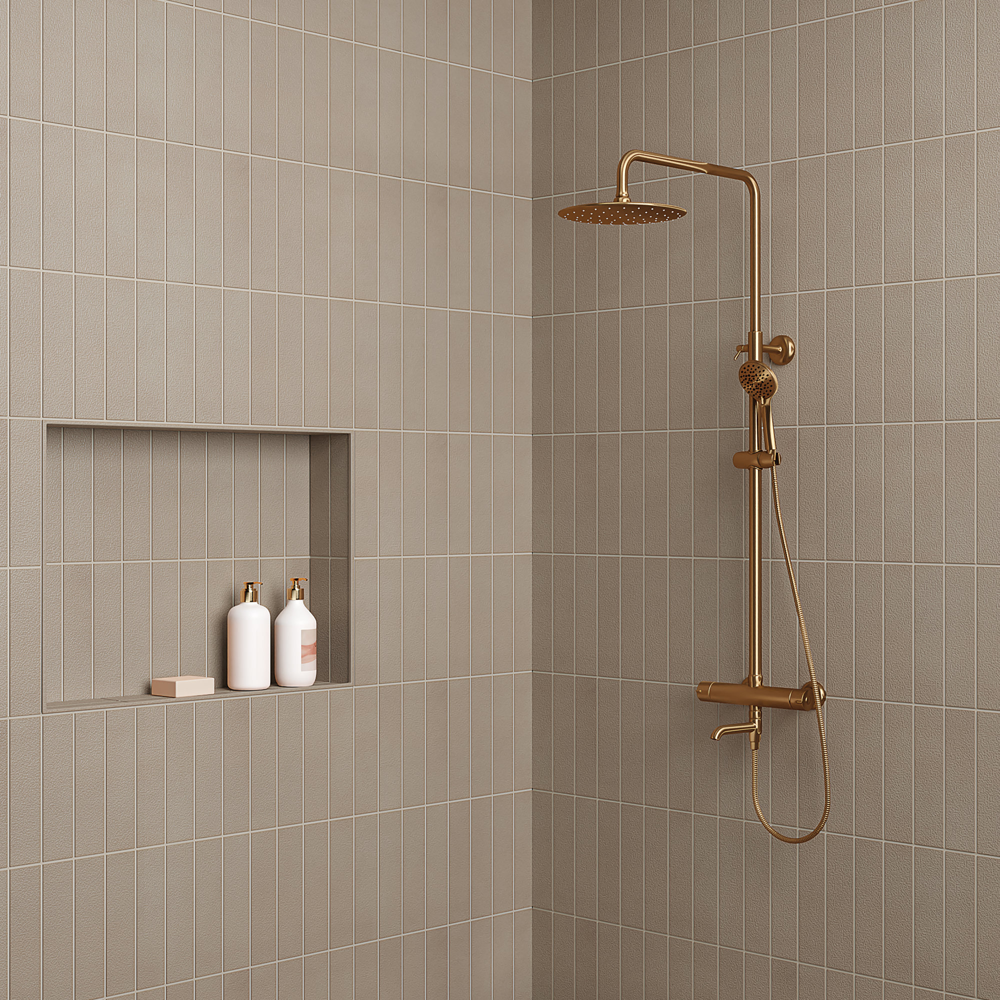 Sahara 3" x 12" Porcelain Wall & Floor Tile, Taupe