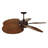 Bali 52" Outdoor Indoor/Outdoor Ceiling Fan with Light and Remote, Rustic Wood Ceiling Fan with Lights, Damp Rated, Energy Efficient DC Motor-67499685