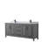 Daria 80'' Double Bathroom Vanity with Carrara Marble Top-97905712-97905716