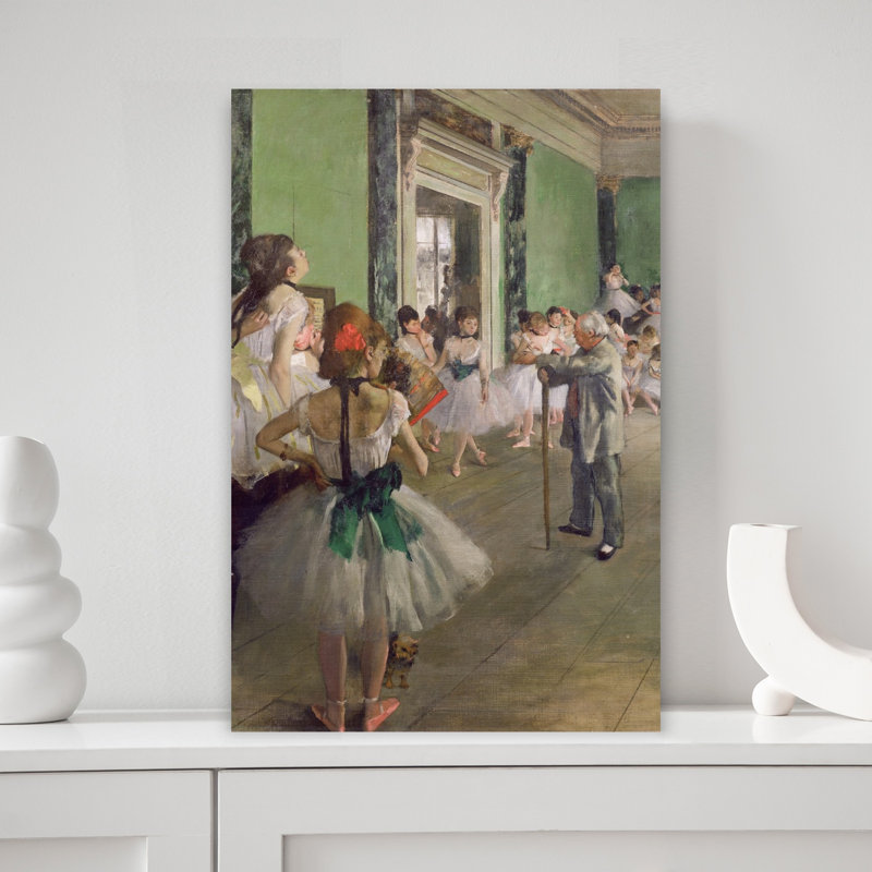 La classe de ballet, vers 1873-1876. Estampe murale contemporaine abstraite impressionniste représentant un chien.