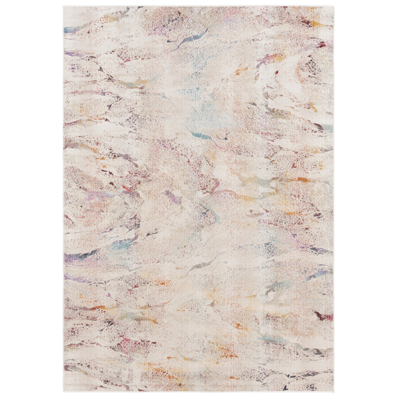 Effrem Performance Abstract Indoor/Outdoor Area Rug, Rectangle 5'3" x 7'6"