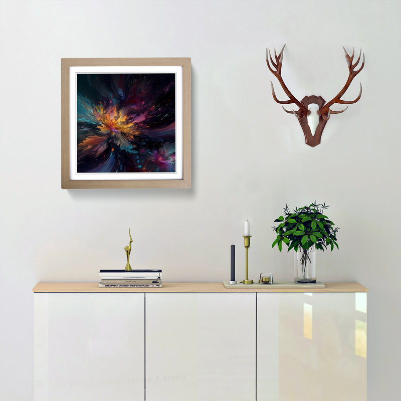 Single Picture Frame Print on Wood, Oak