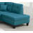 2-Pcs Sectional Set Living Room Furniture LAF Sofa And RAF Chaise Azure / Blue Color Linen Like Fabric Tufted Couch-1276165560