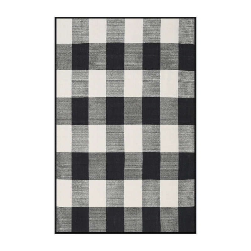 Tapis noir/gris zone contemporaine, Rectangle 2 pi x 5 pi