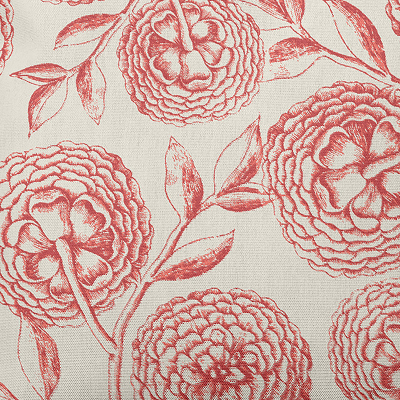 Housse et insert de coussin d'extérieur carré Botanical Blooms, 20 po x 20 po, Corail