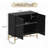 2 Door Accent Cabinet with Raised Wave Pattern and X-Shaped Metal Legs for Modern Storage
