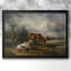 Chevaux dans un pré (Pferde auf der Weide) -Friesrich Gauermann-Toile tendue avec châssis-c. Milieu du 19e siècle-1380383945-1380383949-1380383944