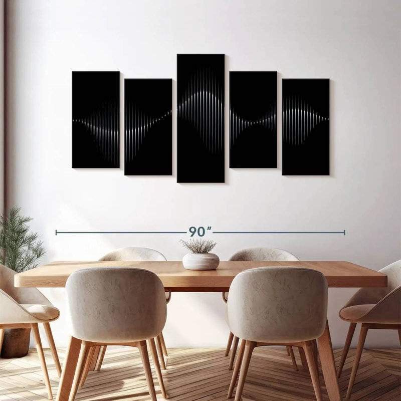 " Sound Wave " 5 - Pieces, 40" H x 80" W
