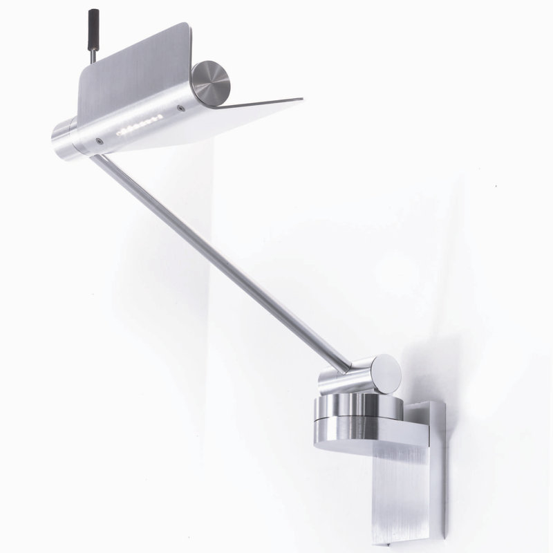 Jaquan 1-Light Swing Arm, Brushed aluminium