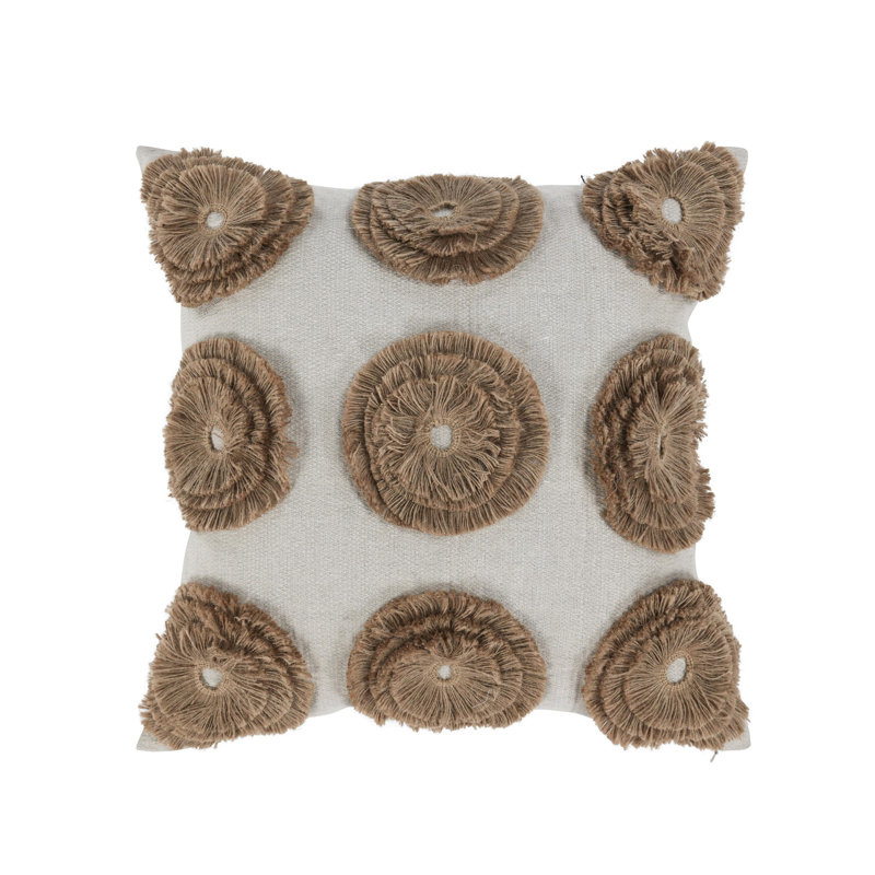 22" Cotton Linen Blend Throw Pillow , Natural