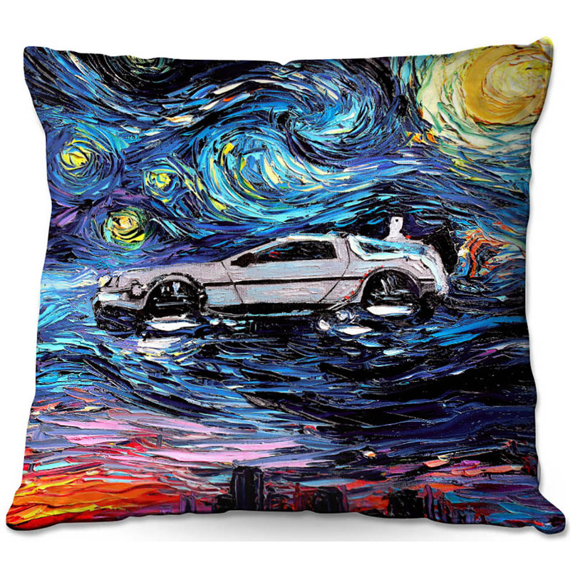 Coussin décoratif à venir à l’arrière du canapé van gogh, 16 po x 1 po
