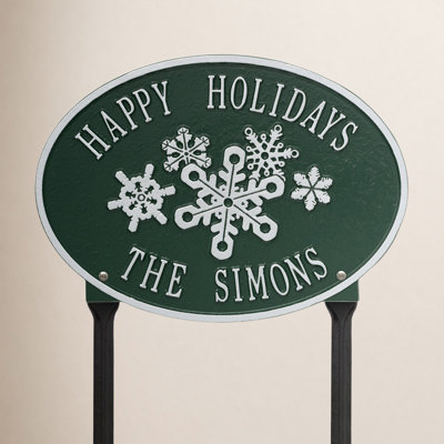 Snowflake Oval Garden Stake