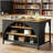 Farmhouse Kitchen Shelf, Kitchen Island, Storage Bistro Bar Unit