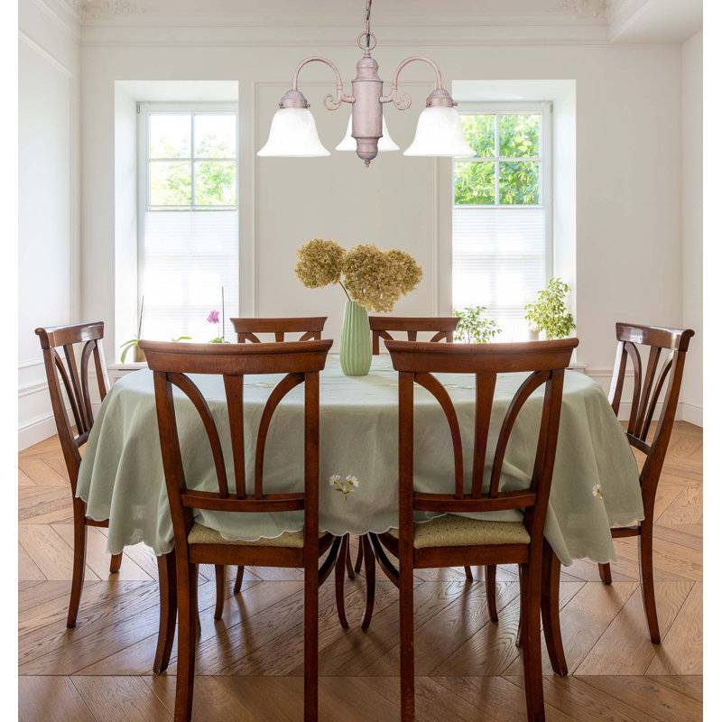 Aty 3-Light Indoor Prairie Rock Hanging Chandelier with Alabaster Glass Bell Shades