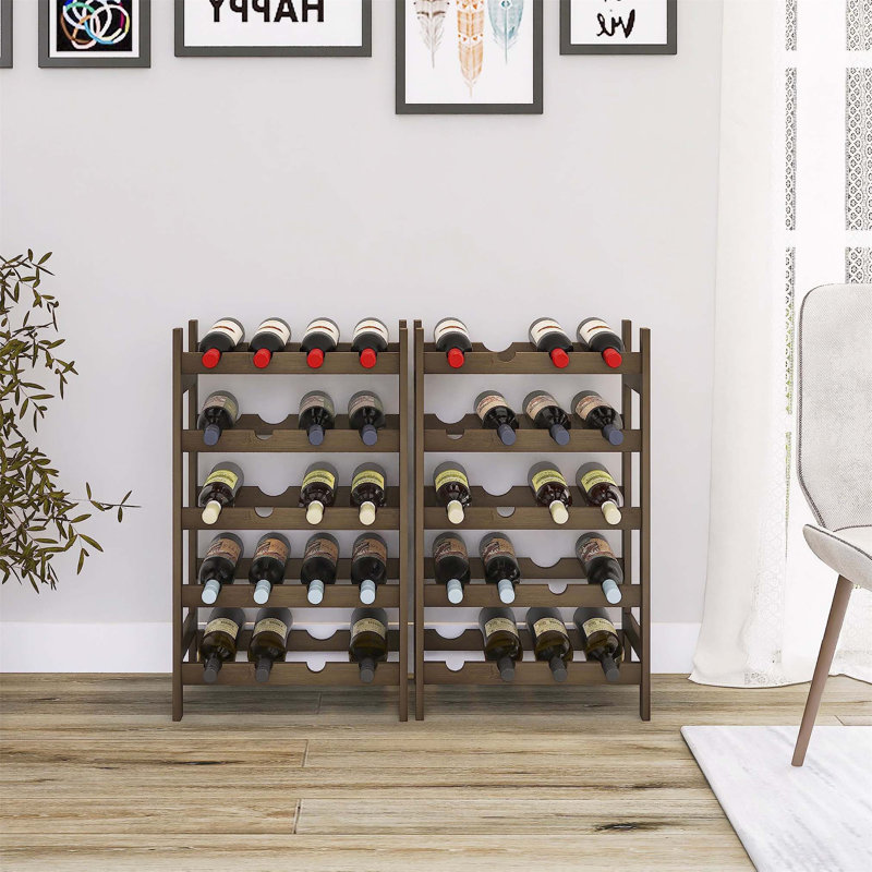 Bertu Wine Bottle Rack, Mahogany