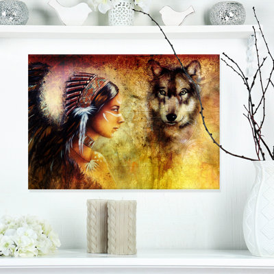 Portrait de loup - reproduction d'impression