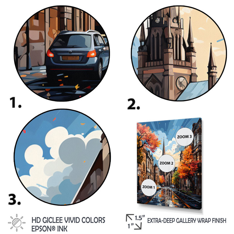 «Limose City Dublin Popart I», reproduction sur toile, H 32 po x l 16 po x P 1 po, Cadre flottant noir