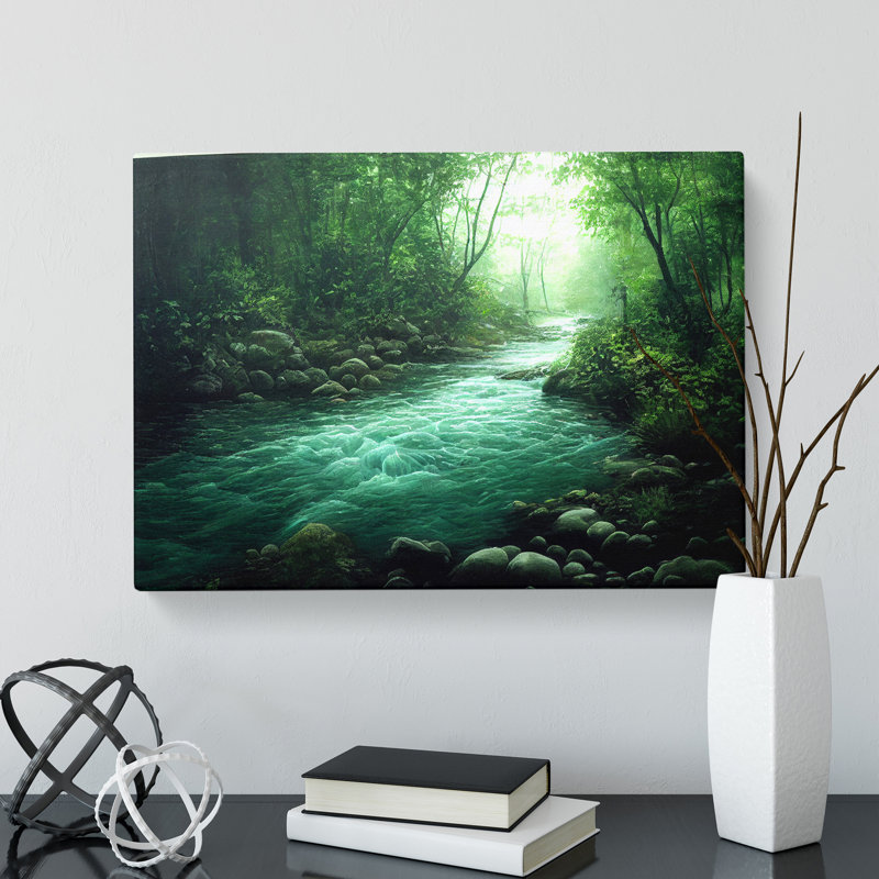 Fanciful Forest Stream - Wrapped Canvas, 40cm H x 60cm W x 3cm D