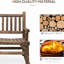 2 fauteuils à bascule de patio au design classique en rondins - Élégants et robustes, en bois de noyer, parfaits pour le jardin ou la terrasse. Construction solide, assise spacieuse et confortable.