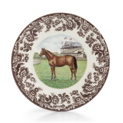 Spode Woodland Horses Salad Plate  8" Thoroughbred
