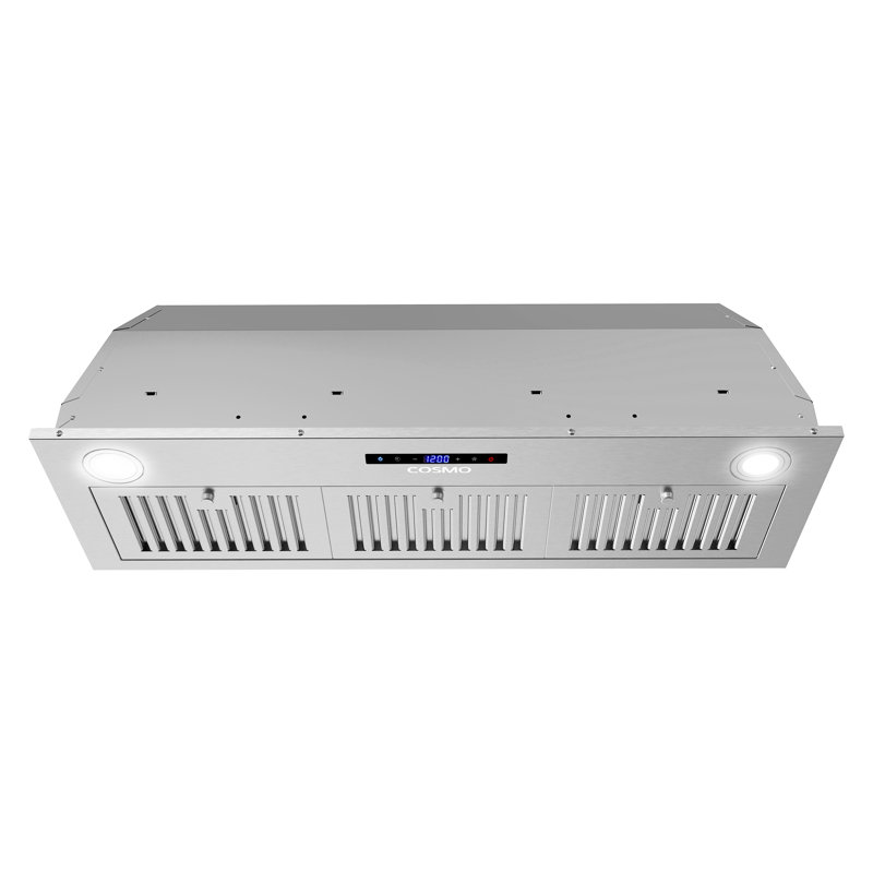 Cosmo 36 in. Lumin Collection Ducted Insert Range Hood, Touch Controls, LED Lights, Permanent Filters, Stainless Steel