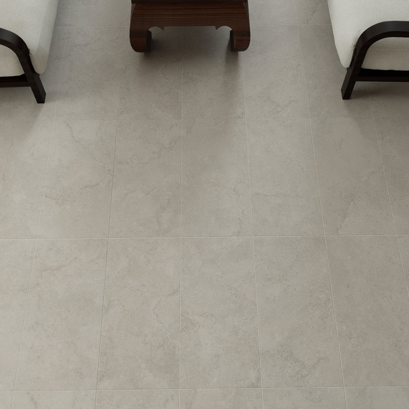 Nebula 12" x 24" Concrete Look Matte Porcelain Tile, Silver Gray