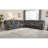 Satori 125" W 9-Piece Modular Upholstered Power Reclining Sectional with Adjustable Lumbar Support, Headrests and Footrests -100790223