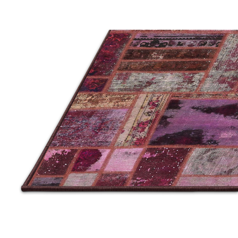 Tapis décoratif multicolore à motif abstrait, Rectangle 6 pi x 9 pi