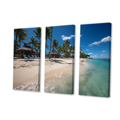 «Blue Pristine Coastal Haven II», art mural plage